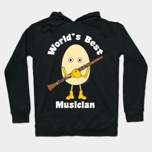 World's Best Clarinet Musician White Text Hoodie